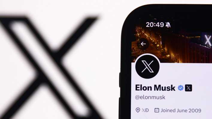 X Symbol und Profil von Elon Musk