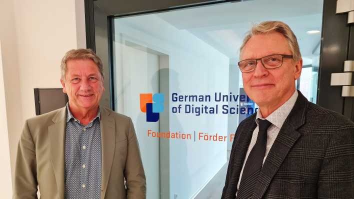 Mike Friedrichsen und Christoph Meinel, Gründer der German UDS. (Quelle: rbb/Stefanie Brockhausen)