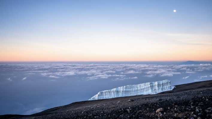 Kilimandscharo: Nur noch ein kleiner Teil des Gletschers ist übrig