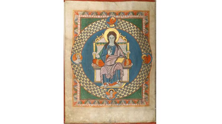 Gero-Codex Majestas Domini (Bild: Universitäts- und Landesbibliothek Darmstadt Foto: Arne Kienzl)