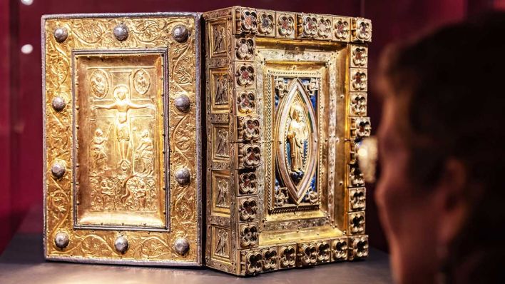 Goldbeschlagener Buchkasten für ein Evangeliar, aus dem ehemaligen Frauenkloster Säckingen (Bild: Badisches Landesmuseum, Foto: ARTIS – Uli Deck)