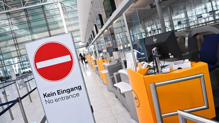 Warnstreiks an einem Flughafen