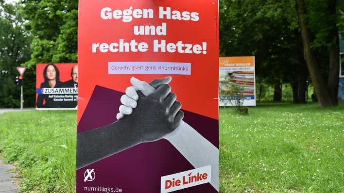 Wahlplakat der Partei "Die Linke" zur Europawahl