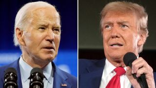 Die Kombo zeigt US-Präsident Joe Biden und Bewerber Donald Trump