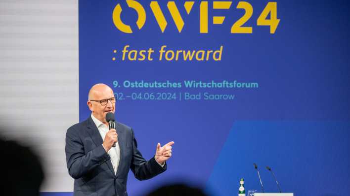Dietmar Woidke beim Ostdeutschen Wirtschaftsforum 2024
