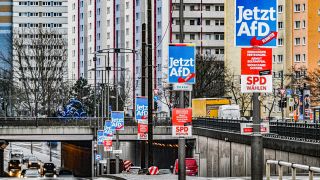 AFD-Wahlplakate in Marzahn-Hellersdorf