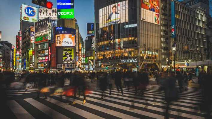 Shibuya Kreuzung in Tokio