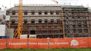 Baustelle eines Wohnhauses in Potsdam