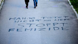 Protest-Grafitti gegen Femizide