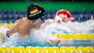 Die Para-Schwimmerin Elena Semechin (geborene Krawzow) bei der WM 2022 auf Madeira (Bild: picture alliance/Ralf Kuckuck)