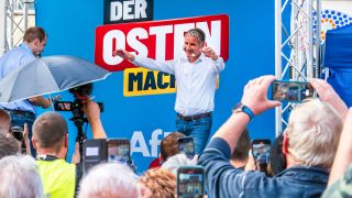 Björn Höcke, AfD-Politiker, auf Wahlkampftour in Thüringen