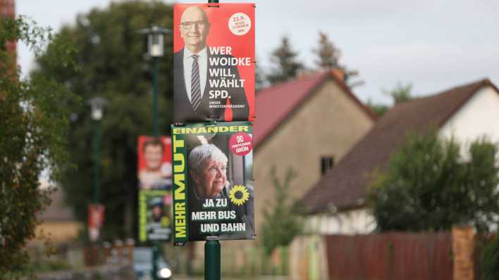 Wahlplakate in Brandenburg