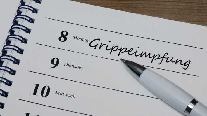 Kalender mit Grippeimpfung