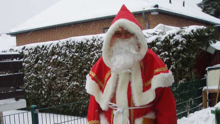 Andreas Penski in seiner Weihnachtsmann - Kleidung