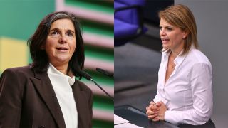 Collage: Die Bundestagsabgeordneten Katrin Göring-Eckardt (Grüne) und Katrin Staffler (CSU) (Bild: picture alliance / dts-Agentur)