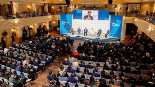 Podiumsdiskussion bei der Münchner Sicherheitskonferenz (MSC) 2025.