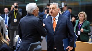 Viktor Orbán und Antonio Costa beim EU-Gipfel