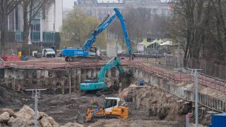 Bauarbeiten beim Bundeskanzleramt